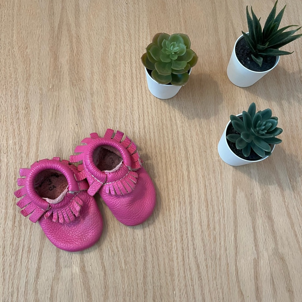 Freshly Picked Leather Baby Slippers